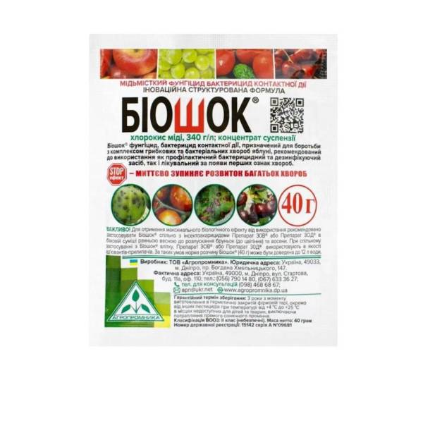 Фунгіцид-бактерицид Біошок, 40 г